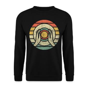 Céramique four rétro poterie poterie artisanat cadeau - Sweat-shirt Unisexe - noir - Devant - Alina (178cm) & Michal (187cm)