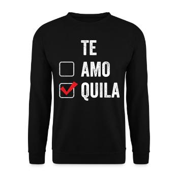 Te Amo Tequila Alcohol Lover Cinco De Mayo Proud - Unisex Sweatshirt - black - Front - Alina (178cm) & Michal (187cm)