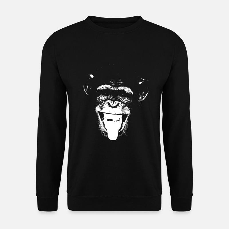 Affe Schimpanse Design - Unisex Pullover - Schwarz