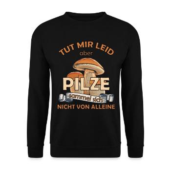 Pilze Pilzsammler Mykologe Steinpilz - Unisex Pullover - Schwarz - Vorne - Alina (178cm) & Michal (187cm)