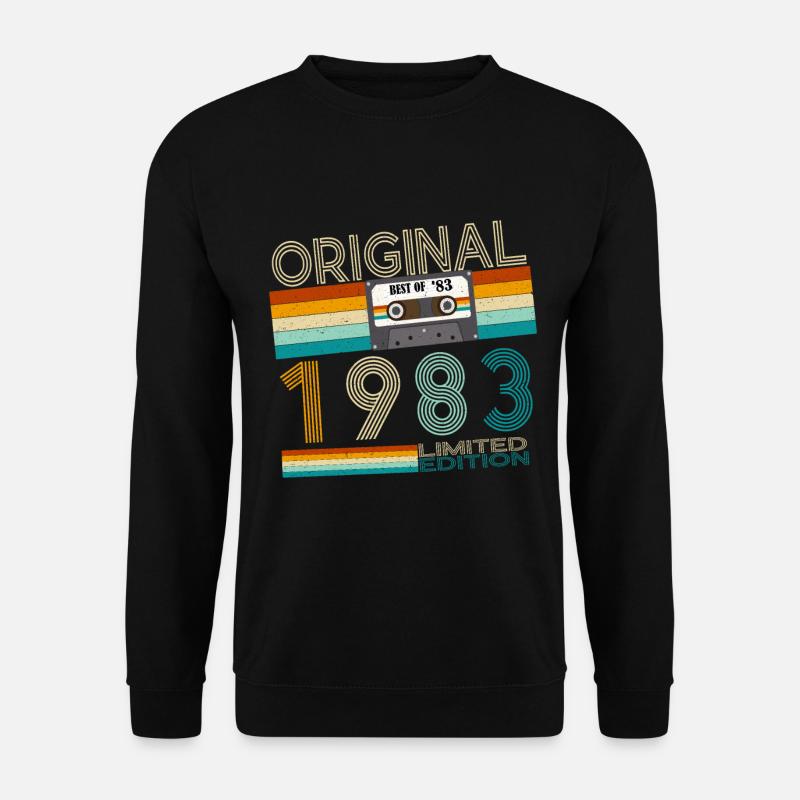Original 1983 Jahrgang Vintage Geburtstag Retro - Unisex Pullover - Schwarz