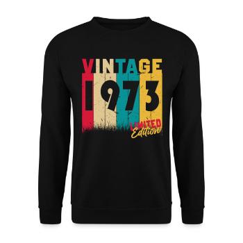 50 anniversaire 50 ans nés en 1973 - Sweat-shirt Unisexe - noir - Devant - Alina (178cm) & Michal (187cm)