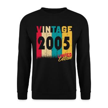 18 anniversaire 18 ans né 2005 - Sweat-shirt Unisexe - noir - Devant - Alina (178cm) & Michal (187cm)