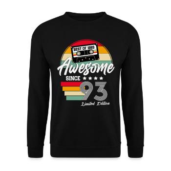Original 1993 Vintage Cadeau d’anniversaire Rétro - Sweat-shirt Unisexe - noir - Devant - Alina (178cm) & Michal (187cm)