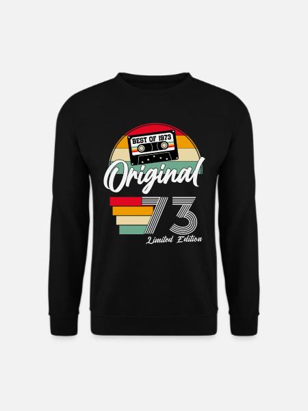 1973 Jahrgang Vintage Geburtstag Geschenk Retro - Unisex Pullover - Schwarz