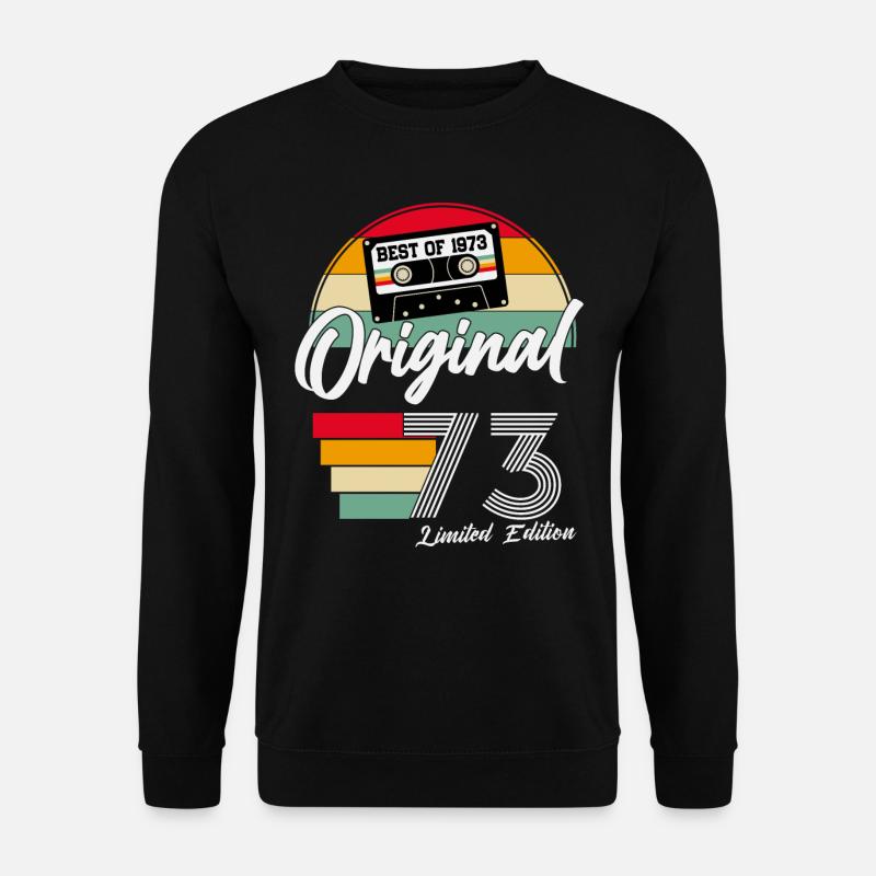 1973 Jahrgang Vintage Geburtstag Geschenk Retro - Unisex Pullover - Schwarz