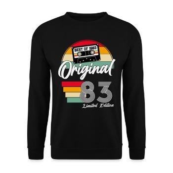 1983 vintage vintage cadeau d’anniversaire rétro - Sweat-shirt Unisexe - noir - Devant - Alina (178cm) & Michal (187cm)