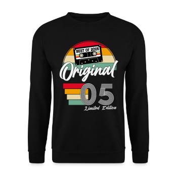 2005 vintage vintage cadeau d’anniversaire rétro - Sweat-shirt Unisexe - noir - Devant - Alina (178cm) & Michal (187cm)