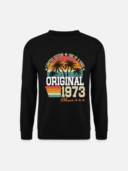 Vintage 1973 vintage birthday gift - Unisex Sweatshirt - black