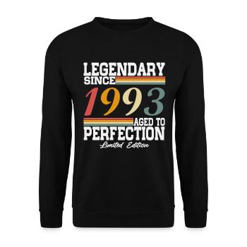 Légendaire depuis 1993 Cadeau d’anniversaire vintage - Sweat-shirt Unisexe - noir - Devant - Alina (178cm) & Michal (187cm)