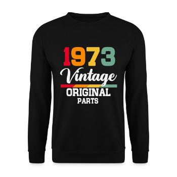 Né en 1973 Vintage Anniversaire Rétro - Sweat-shirt Unisexe - noir - Devant - Alina (178cm) & Michal (187cm)