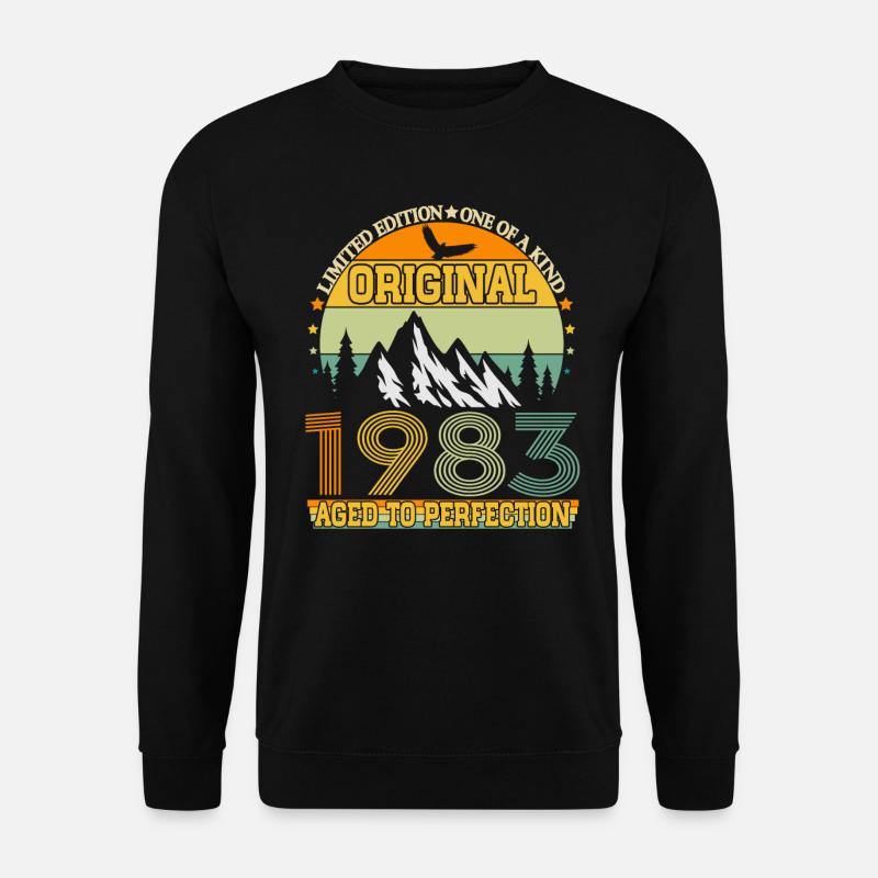 Original 1983 Jahrgang Vintage Geburtstag Retro - Unisex Pullover - Schwarz