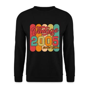 Vintage vintage 2005 cadeau d’anniversaire rétro - Sweat-shirt Unisexe - noir - Devant - Alina (178cm) & Michal (187cm)