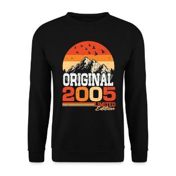 Original 2005 Born Vintage Cadeau d’anniversaire - Sweat-shirt Unisexe - noir - Devant - Alina (178cm) & Michal (187cm)