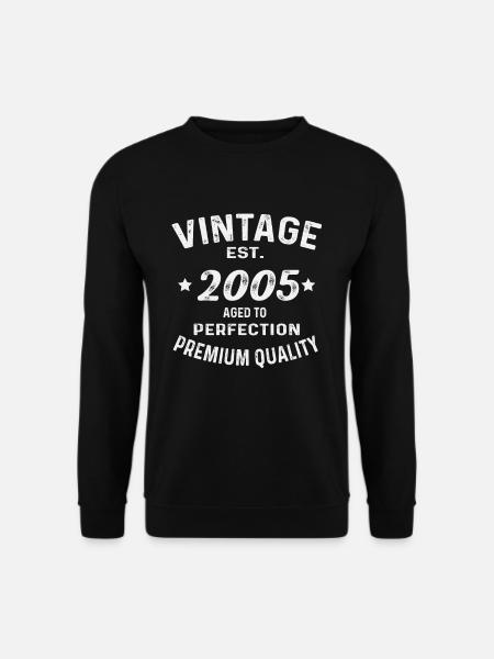 2005 Jahrgang geboren Vintage Retro Geburtstag - Unisex Pullover - Schwarz