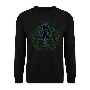 Earth Machine Man Atomic Robot Machine Man - Sweat-shirt Unisexe - noir - Devant - Alina (178cm) & Michal (187cm)