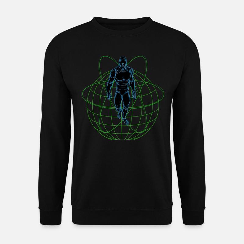 Earth Machine Man Atomic Robot Machine Man - Sweat-shirt Unisexe - noir