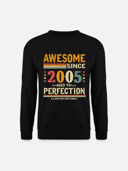 Jahrgang 2005 Vintage Retro Geburtstag - Unisex Pullover - Schwarz