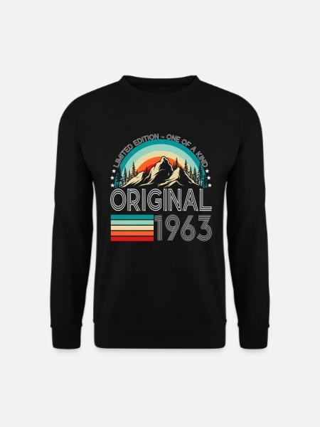Original 1963 Jahrgang Vintage Retro Geburtstag - Unisex Pullover - Schwarz