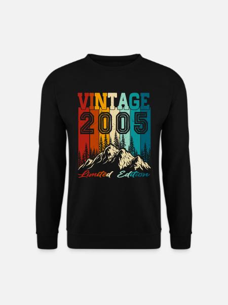 Jahrgang 2005 Vintage Retro Geburtstag - Unisex Pullover - Schwarz
