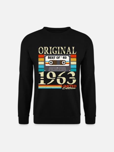 Original 1963 Vintage Jahrgang Retro Geburtstag - Unisex Pullover - Schwarz