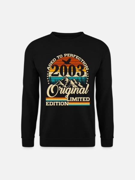 Original 2003 Vintage Vintage Birthday Retro - Sweat-shirt Unisexe - noir