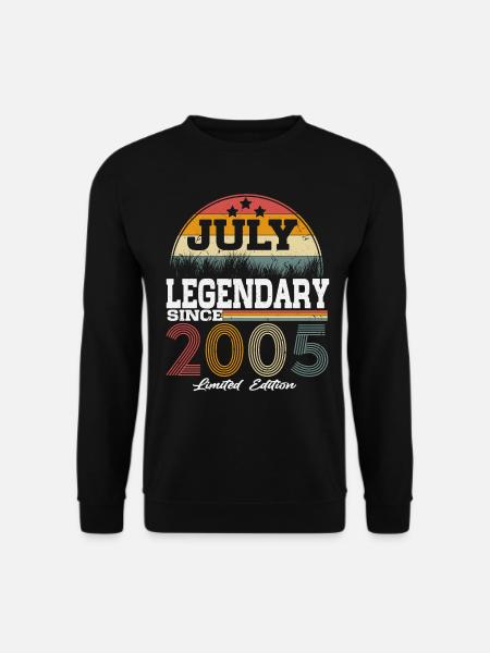 Legenden wurden im Juli 2005 geboren - Unisex Pullover - Schwarz