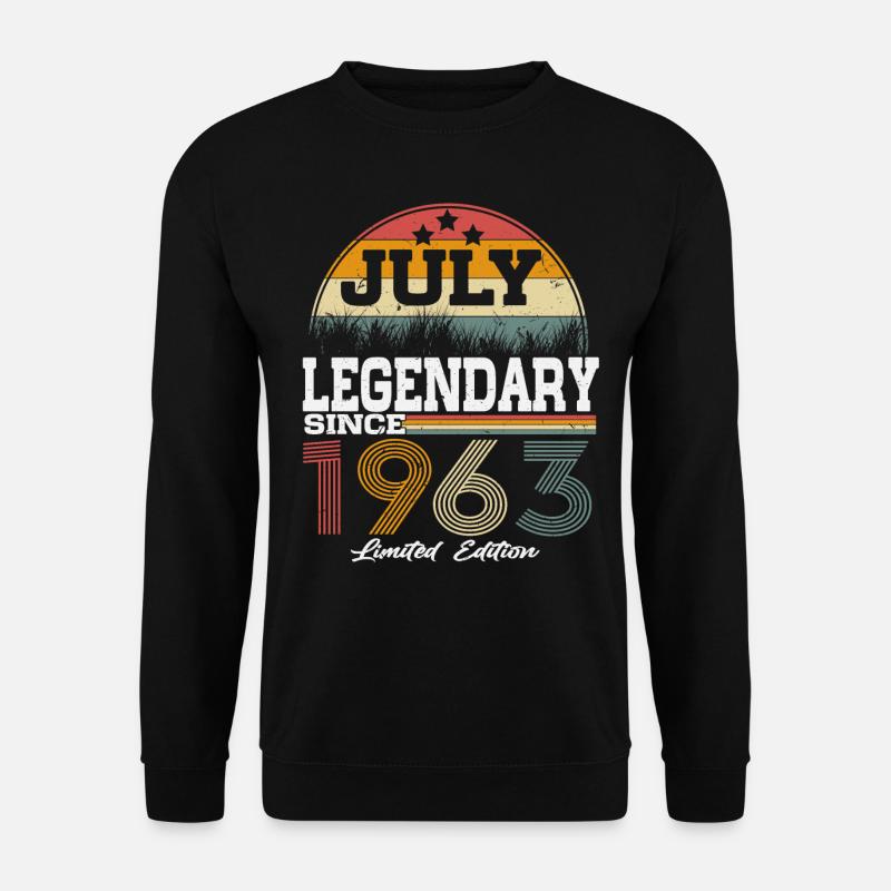 Legenden wurden im Juli 1963 geboren - Unisex Pullover - Schwarz