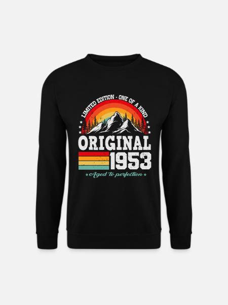 Jahrgang 1953 Vintage Retro Geburtstag - Unisex Pullover - Schwarz