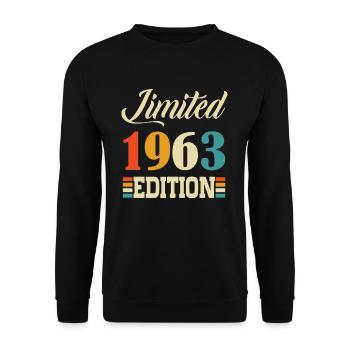Original 1963 Vintage Vintage Birthday Gift - Unisex Sweatshirt - black - Front - Alina (178cm) & Michal (187cm)