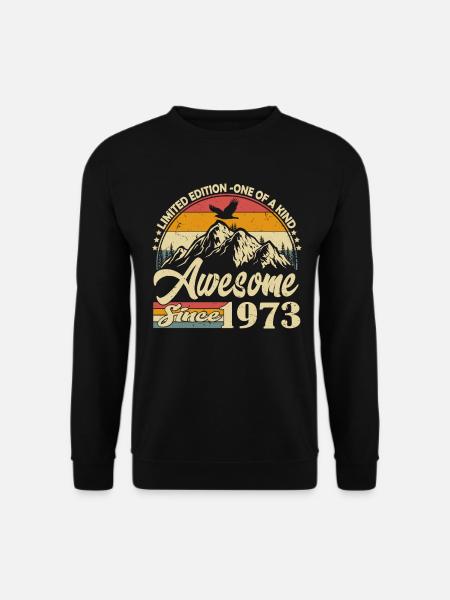 Jahrgang 1973 Vintage Retro Geburtstag - Unisex Pullover - Schwarz