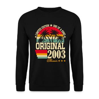 Original 2003 Vintage Vintage Birthday Retro - Unisex Sweatshirt - black - Front - Alina (178cm) & Michal (187cm)