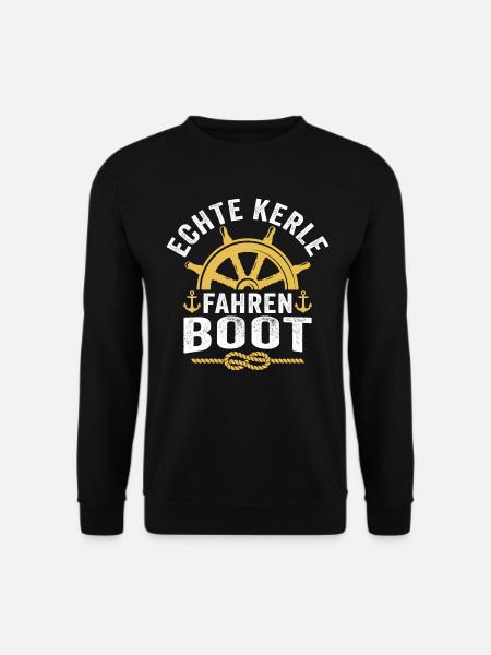 echte kerle fahren boot - Unisex Pullover - Schwarz