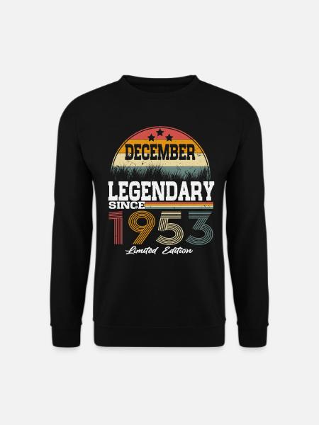 Legenden wurden im Dezember 1953 geboren - Unisex Pullover - Schwarz