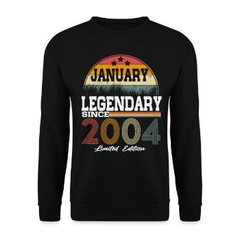 Legends est né en janvier 2004 - Sweat-shirt Unisexe - noir - Devant - Alina (178cm) & Michal (187cm)