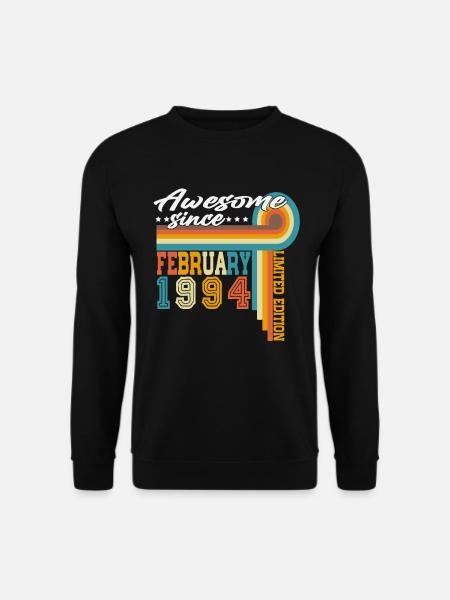 Février 1994 Vintage anniversaire rétro cadeau - Sweat-shirt Unisexe - noir