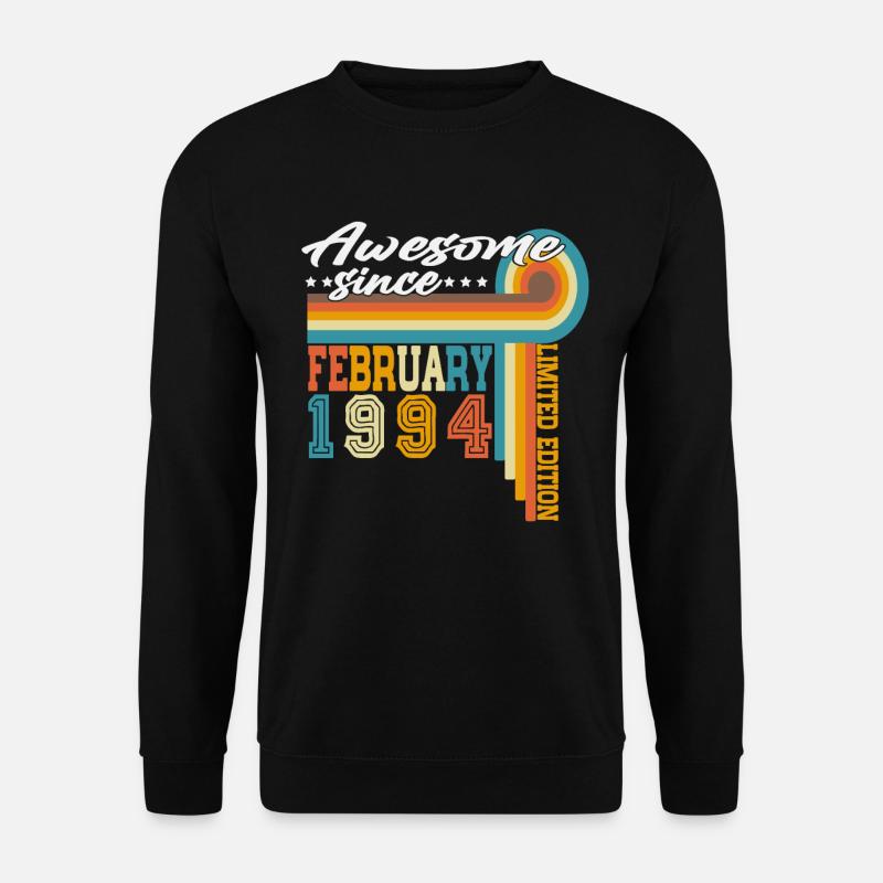 Février 1994 Vintage anniversaire rétro cadeau - Sweat-shirt Unisexe - noir