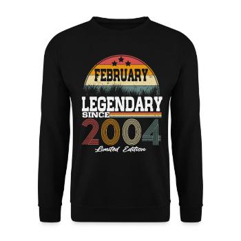 Legends est né en février 2004 - Sweat-shirt Unisexe - noir - Devant - Alina (178cm) & Michal (187cm)