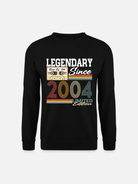 2004 Jahrgang Vintage Retro Geburtstag Geschenk - Unisex Pullover - Schwarz