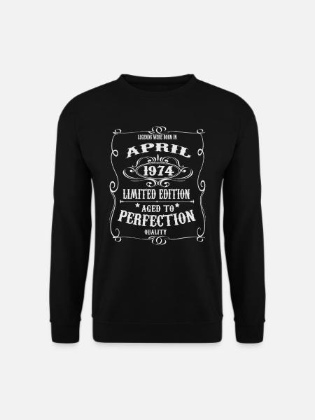 Legenden wurden im April 1974 geboren - Unisex Pullover - Schwarz