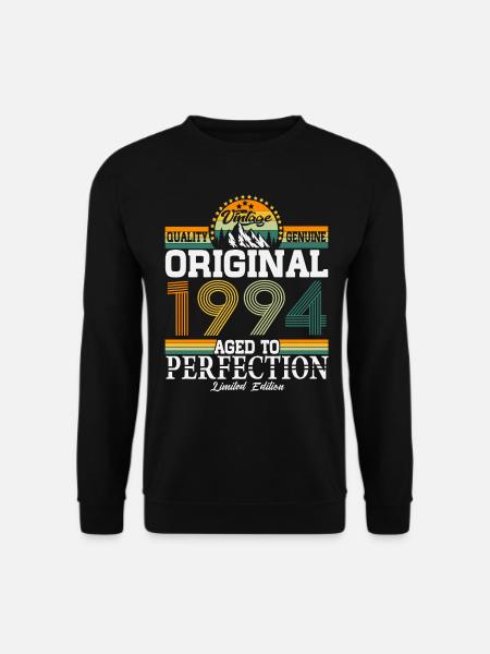Original 1994 Jahrgang Vintage Geburtstag Retro - Unisex Pullover - Schwarz