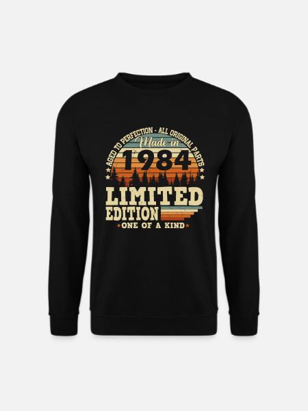 1984 Jahrgang geboren Vintage Geburtstag Geschenk - Unisex Pullover - Schwarz