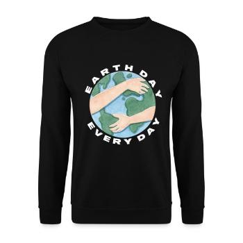 Earth Day Every Day - Unisex Pullover - Schwarz - Vorne - Alina (178cm) & Michal (187cm)