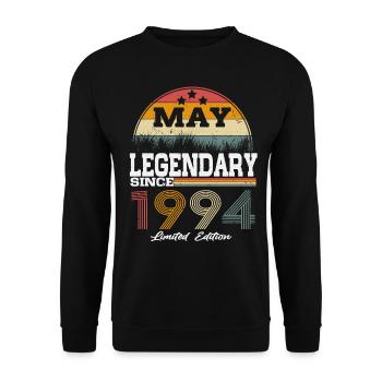 Legends est né en mai 1994 - Sweat-shirt Unisexe - noir - Devant - Alina (178cm) & Michal (187cm)
