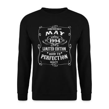 Legends est né en mai 1994 - Sweat-shirt Unisexe - noir - Devant - Alina (178cm) & Michal (187cm)