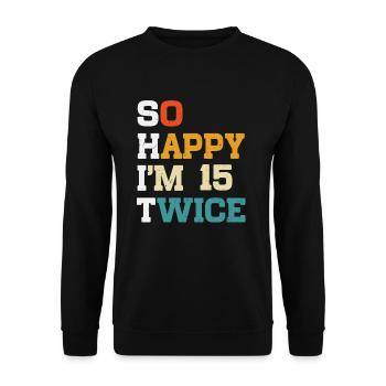30 Birthday 30 Years Born in 1994 - Unisex Sweatshirt - black - Front - Alina (178cm) & Michal (187cm)