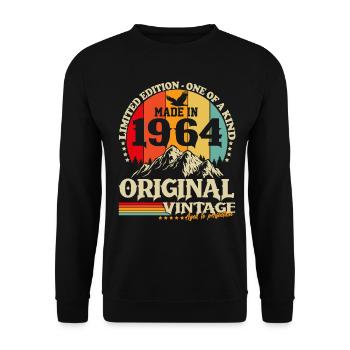 Original 1964 Vintage Vintage Retro Birthday - Unisex Sweatshirt - black - Front - Alina (178cm) & Michal (187cm)