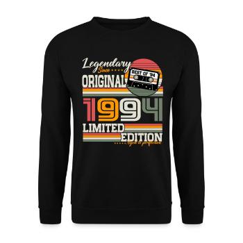 Legendary Since 1994 Vintage Birthday Gift - Unisex Sweatshirt - black - Front - Alina (178cm) & Michal (187cm)