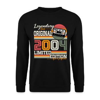 Légendaire depuis 2004 Cadeau d’anniversaire vintage - Sweat-shirt Unisexe - noir - Devant - Alina (178cm) & Michal (187cm)