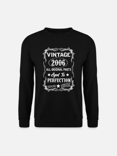 Vintage 2006 Jahrgang Geburtstag Geschenk Retro - Unisex Pullover - Schwarz
